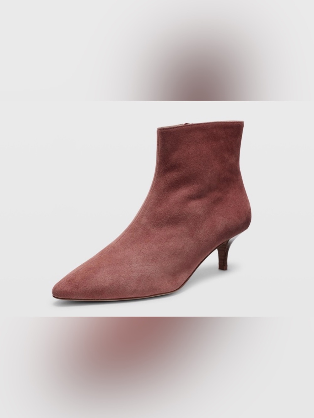 Club Monaco Cady Suede Kitten Heel Rose Bootie NWT